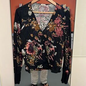 Anthropologie (TINY brand) Faux Wrap V-neck Blouse